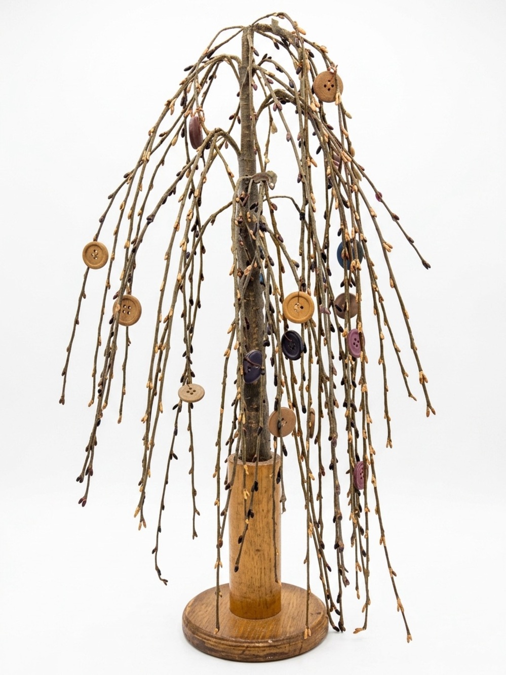 Curated Rustic Button Tree Table Decor in Brown - Picture 5 of 5